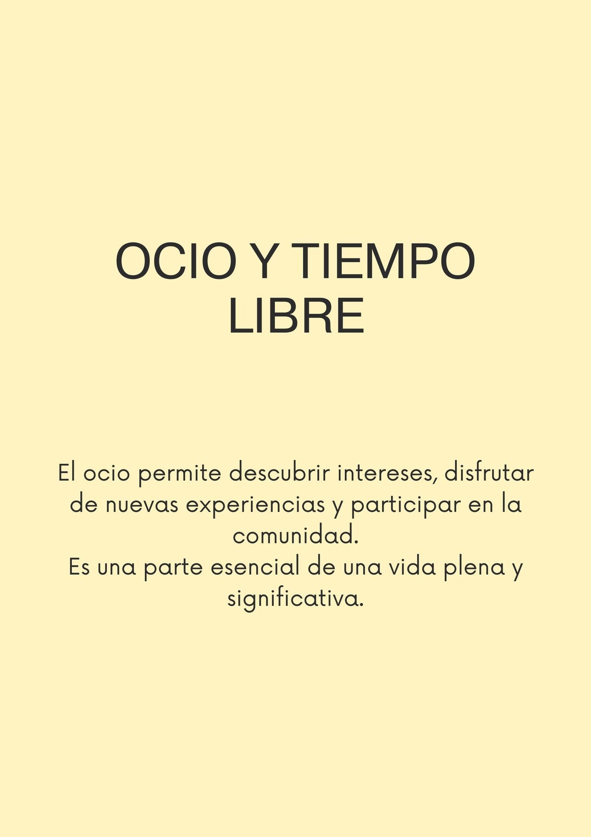 Ocio y tiempo libre